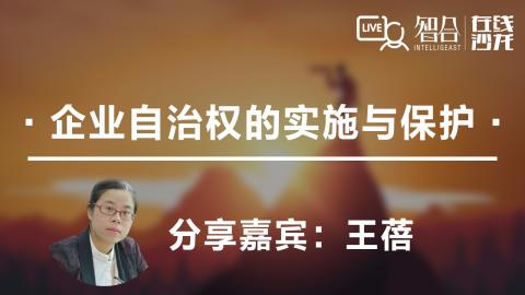 王蓓：企业自治权的实施与保护