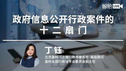 丁钰：政府信息公开行政案件的十二扇门